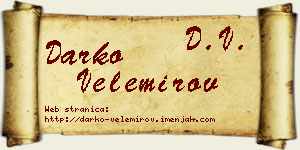 Darko Velemirov vizit kartica
